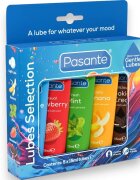 PASANTE Set 5 lubrifianți Lube Selection pe bază de apă textură mătăsoasă fără parabeni vegan 5 arome 5 x 15 ml