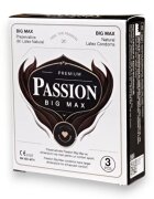 Passion Prezervative Big Max din latex natural lubrifiate și rezistente diametru 55 mm 3 buc