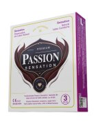 Passion Prezervative Sensation din latex natural lubrifiate texturate și rezistente diametru 52 mm 3 buc