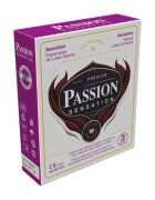 Passion Prezervative Sensation din latex natural lubrifiate texturate și rezistente diametru 52 mm 3 buc