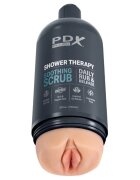 PDX Masturbator PLUS+ Discreet Stroker Soothing Scrub în formă de gel de duș simulare vaginală realistă culoarea pielii