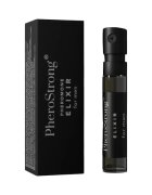 PheroStrong Mostră parfum cu feromoni Elixir pentru bărbați cu note de lemn de santal ylang-ylang și trandafir bulgar 2 ml