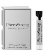 PheroStrong Mostră parfum cu feromoni Exclusive For Men pentru bărbați note de bergamotă piper și lavandă 1 ml