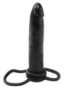 PIPEDREAM Inel dublu pentru penis cu dildo Anal Fantasy pentru dublă penetrare lungime 13.1 cm negru