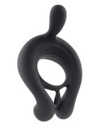 Playboy Inel vibrator pentru penis Triple Play control cu telecomandă 9 funcții de vibrație din silicon rezistent la apă negru