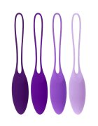 Playboy Set 4 bile kegel Put In Work pentru tonifierea mușchilor pelvieni cu greutăți progresive rezistente la apă mov