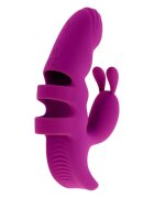 Playboy Vibrator rabbit pentru deget Lend A Hand pentru stimulare clitoris și punctul G 7 funcții de vibrații mov