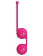 PRETTYLOVE Bile kegel Kegel Tighten Up III acoperite cu silicon pentru tonifierea mușchilor pelvieni roz