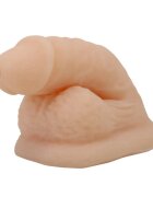 PRETTYLOVE Dildo realist cu testicule Wildon material care imită pielea bază cu ventuză 13.5 cm culoarea pielii