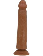 PRETTYLOVE Dildo realist SHARIFE cu material flexibil care imită pielea bază cu ventuză pentru fixare lungime 25 cm maro