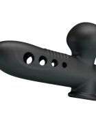 PRETTYLOVE Manșon gonflabil Airbag Crane pentru îngroșarea penisului întârzierea ejaculării și stimulare din silicon negru