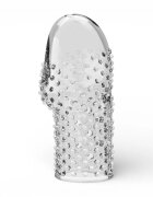PRETTYLOVE Manșon pentru penis Becks pentru îngroșare și stimulare intensă texturat cu striații transparent 8 cm
