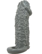 PRETTYLOVE Manson PrettyLove - Realistic cu striati pentru extensia penisului 13 cm gri inchis