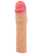 PRETTYLOVE Manșon realist STEVENSON pentru extensia penisului material moale și rezistent la apă lungime 20.5 cm culoarea pielii