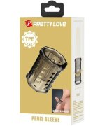 PRETTYLOVE Manșon Ronzel Penis Sleeve pentru îngroșarea penisului și erecții puternice texturat pentru stimulare gri