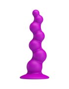 PRETTYLOVE Plug anal Sturdy Dongwith design ondulat pentru stimulare intensă bază cu ventuză lungime 15 cm mov