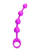 PRETTYLOVE Rozariu anal Beeds cu inel pentru extracție ușoară lungime 19.5 cm diametre progresive 1.7 – 2.3 cm mov