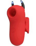 PRETTYLOVE Stimulator clitoris Magic Devil în formă de drăcușor funcție de electroșoc 10 funcții de tapping culoare roșu