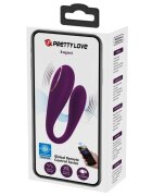PRETTYLOVE Vibrator - AUGUST pentru dubla placere cu aplicație 12 functii de vibrare mov