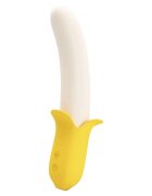 PRETTYLOVE Vibrator Banana Geek în formă de banană 3 funcții de penetrare automată 7 funcții de vibrație galben