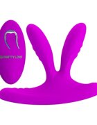 PRETTYLOVE Vibrator Magic Finger pentru stimulare vaginală și anală control prin telecomandă 12 funcții de vibrație mov