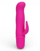 PRETTYLOVE Vibrator mini dublu Blithe pentru stimularea vaginală și clitoridiană 10 funcții de vibrație culoarea roz 12.7 cm