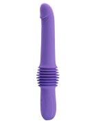 PRETTYLOVE Vibrator Pazuzu cu 3 funcții de penetrare automată rezistent la apă lungime 29.2 - 36.2 cm culoare mov