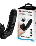 PRETTYLOVE Vibrator pentru deget Corbin Honey Finger stimulare clitoris și punctul G 10 funcții de vibrații rezistent la apă negru