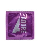  Prezervative ADORE Extra Sure din latex rezistent lubrifiate fără parfum 54 ± 2 mm 144 buc