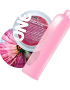  Prezervative ONE Flavor Waves din latex Sensatex lubrifiate rezistente cu 6 arome diferite diametru 53 mm 12 buc