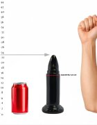 PROWLER Plug anal RED 9" Rocket Black din TPE moale în formă de glonț lungime 23 cm diametru 5.6 cm negru