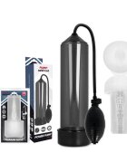 PUMP ADDICTED Pompa manuala - Power RX3 BLACK pentru marirea penisului si imbunatatirea performantelor sexuale ajustabila cu masturbator culoare neagra 23 cm