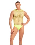 RAINBOW PARTY Set lenjerie erotica bărbați 2 piese galben S/M