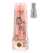 RealRock Masturbator manual Crystal Clear Easy Rider simulare vaginală realistă din TPE rezistent la apă culoarea pielii