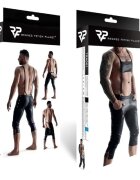 REGNES FETISH PLANET Pantaloni sexy bărbați cu bretele 3/4 Men’s Pants in Bavarian Style culoare negru mărime XL