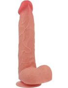 ROCK ARMY Dildo Liquid Silicone Raptor bază cu ventuză pentru fixare din silicon hipoalergenic lungime 24 cm culoarea pielii