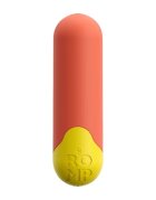 ROMP Vibrator bullet RIOT pentru stimularea clitorisului 10 funcții de vibrație rezistent la apă IPX5 portocaliu cu galben