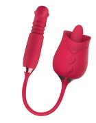 ROUGE VELVET Stimulator dublu pentru clitoris Aurora 10 funcții de rotație simulare sex oral și vibrații ultra-puternice roșu