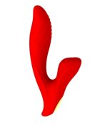 ROUGE VELVET Vibrator rabbit Essentia pentru clitoris și punctul G cu funcție de tapping 10 funcții de vibrații ultra-puternice roșu