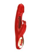 ROUGE VELVET Vibrator rabbit Ombra cu funcții de simulare sex oral și tapping 10 funcții de vibrații ultra-puternice roșu