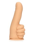 S LINE Dildo S-LINE BY SHOTS Thumbs up în formă de deget din silicon lichid cu bază cu ventuză pentru fixare lungime 17 cm culoarea pielii