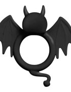 S LINE Inel pentru penis S-LINE BadBat din silicon în formă de liliac cu vibrator bullet inclus pentru stimularea clitorisului negru
