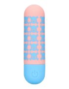 S LINE Vibrator bullet S-LINE Bone to be Wild pentru stimularea clitorisului design cu cranii 10 funcții de vibrație roz cu albastru