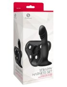 S PLEASURES Ham Strap-On Strappy Harness Set aspect semi realist ventuză puternică curele ajustabile culoare negru