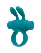S PLEASURES Inel vibrator pentru penis Rabbit Ring cu urechi de iepuraș vibrator detașabil 10 funcții de vibrație albastru