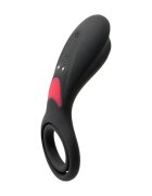 S PLEASURES Inel vibrator pentru penis Remington cu inel pentru testicule control prin telecomandă 9 funcții de vibrație negru