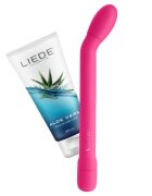 S PLEASURES Set Lithea + LIEBE Aloe Vera aparat de masaj cu 10 funcții de vibrație + lubrifiant pe bază de apă cu aloe vera (roz)