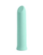 S PLEASURES Stimulator clitoris Velvet Bullet 10 funcții de vibrație din silicon medical rezistent la apă culoare turcoaz