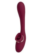 S PLEASURES Vibrator dublu Dual Pleasure pentru clitoris și punctul G 10 funcții de vibrație rezistent la apă culoare roșu