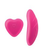 S PLEASURES Vibrator pentru chilot Panty Vibe Sweetheart chilot inclus cu telecomandă în formă de inimă 10 funcții de vibrație roz